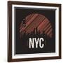 New York City Graphic, T-Shirt Design, Tee Print, Typography, Emblem.-rikkyal-Framed Art Print