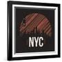 New York City Graphic, T-Shirt Design, Tee Print, Typography, Emblem.-rikkyal-Framed Art Print