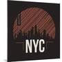 New York City Graphic, T-Shirt Design, Tee Print, Typography, Emblem.-rikkyal-Mounted Art Print