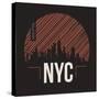 New York City Graphic, T-Shirt Design, Tee Print, Typography, Emblem.-rikkyal-Stretched Canvas