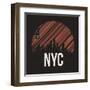 New York City Graphic, T-Shirt Design, Tee Print, Typography, Emblem.-rikkyal-Framed Art Print