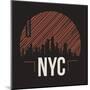 New York City Graphic, T-Shirt Design, Tee Print, Typography, Emblem.-rikkyal-Mounted Art Print