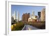 New York City High Line at Night in New York City.-SeanPavonePhoto-Framed Photographic Print