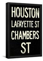 New York City Houston Chambers Vintage Subway Poster-null-Framed Poster