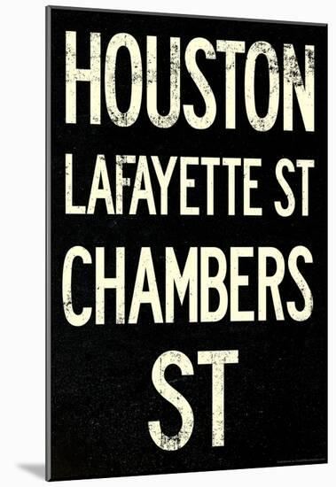 New York City Houston Chambers Vintage Subway Poster-null-Mounted Poster