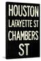 New York City Houston Chambers Vintage Subway Poster-null-Stretched Canvas