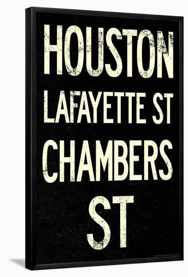 New York City Houston Chambers Vintage Subway Poster-null-Framed Poster