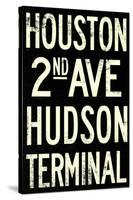 New York City Houston Hudson Vintage RetroMetro Subway Poster-null-Stretched Canvas