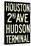 New York City Houston Hudson Vintage RetroMetro Subway Poster-null-Stretched Canvas