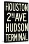 New York City Houston Hudson Vintage RetroMetro Subway Poster-null-Stretched Canvas