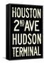 New York City Houston Hudson Vintage Subway RetroMetro-null-Framed Stretched Canvas
