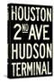 New York City Houston Hudson Vintage Subway RetroMetro-null-Stretched Canvas