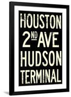 New York City Houston Hudson Vintage Subway RetroMetro-null-Framed Art Print