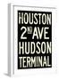 New York City Houston Hudson Vintage Subway RetroMetro-null-Framed Art Print