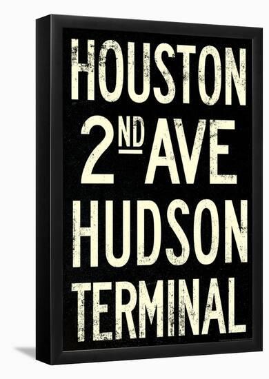 New York City  Hudson Vintage Subway Poster-null-Framed Poster