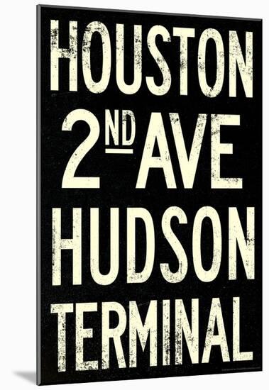 New York City  Hudson Vintage Subway Poster-null-Mounted Poster