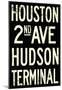 New York City  Hudson Vintage Subway Poster-null-Mounted Poster