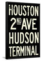 New York City  Hudson Vintage Subway Poster-null-Framed Poster