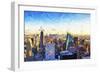 New York City III - In the Style of Oil Painting-Philippe Hugonnard-Framed Giclee Print