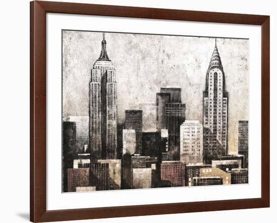 New York City in Silver-Giampaolo Pasi-Framed Art Print