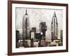 New York City in Silver-Giampaolo Pasi-Framed Art Print