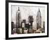 New York City in Silver-Giampaolo Pasi-Framed Art Print