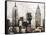 New York City in Silver-Giampaolo Pasi-Framed Stretched Canvas