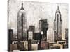 New York City in Silver-Giampaolo Pasi-Stretched Canvas