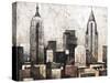New York City in Silver-Giampaolo Pasi-Stretched Canvas