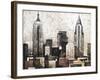 New York City in Silver-Giampaolo Pasi-Framed Art Print