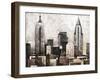 New York City in Silver-Giampaolo Pasi-Framed Art Print