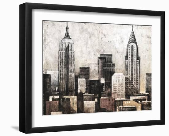 New York City in Silver-Giampaolo Pasi-Framed Art Print