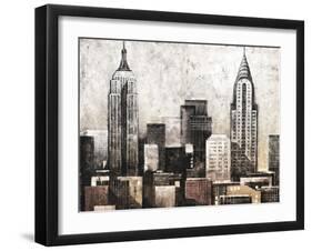 New York City in Silver-Giampaolo Pasi-Framed Art Print