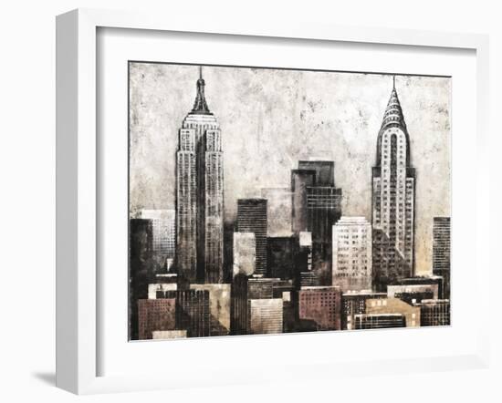 New York City in Silver-Giampaolo Pasi-Framed Art Print