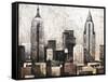 New York City in Silver-Giampaolo Pasi-Framed Stretched Canvas
