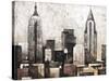 New York City in Silver-Giampaolo Pasi-Stretched Canvas