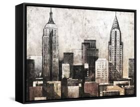 New York City in Silver-Giampaolo Pasi-Framed Stretched Canvas