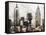 New York City in Silver-Giampaolo Pasi-Framed Stretched Canvas