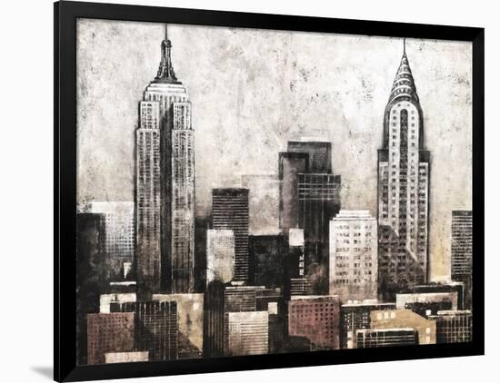 New York City in Silver-Giampaolo Pasi-Framed Art Print