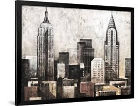 New York City in Silver-Giampaolo Pasi-Framed Art Print