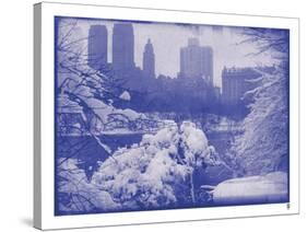 New York City In Winter IX In Colour-British Pathe-Stretched Canvas