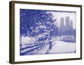 New York City In Winter VIII In Colour-British Pathe-Framed Giclee Print