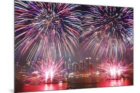 NEW YORK CITY - JUL 4: New York City Manhattan Independence Day Firework Show in Hudson River as An-Songquan Deng-Mounted Photographic Print