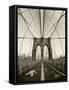 New York City, Manhattan, Brooklyn Bridge at Dawn, USA-Gavin Hellier-Framed Stretched Canvas