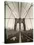 New York City, Manhattan, Brooklyn Bridge at Dawn, USA-Gavin Hellier-Stretched Canvas