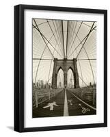 New York City, Manhattan, Brooklyn Bridge at Dawn, USA-Gavin Hellier-Framed Photographic Print