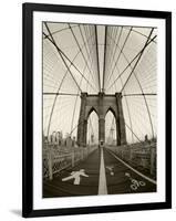 New York City, Manhattan, Brooklyn Bridge at Dawn, USA-Gavin Hellier-Framed Photographic Print