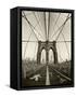 New York City, Manhattan, Brooklyn Bridge at Dawn, USA-Gavin Hellier-Framed Stretched Canvas