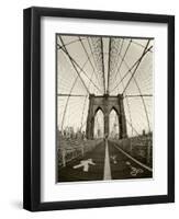 New York City, Manhattan, Brooklyn Bridge at Dawn, USA-Gavin Hellier-Framed Photographic Print