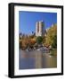 New York City, Manhattan, Central Park and the Grand Buildings across the Lake in Autumn, USA-Gavin Hellier-Framed Photographic Print